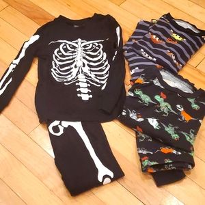 Boo! Three spooky 5t, snug-fit pajamas plus T! Just in time for spooky season.